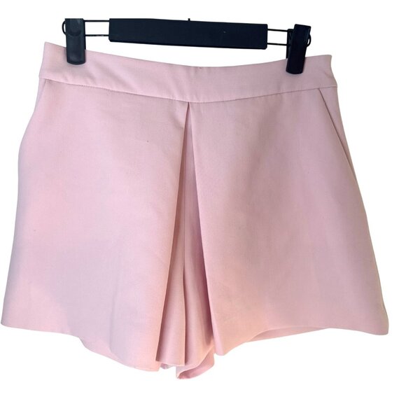 2/$30 ZARA XS Light Pink Pleated High-Waist Shorts - Picture 1 of 10